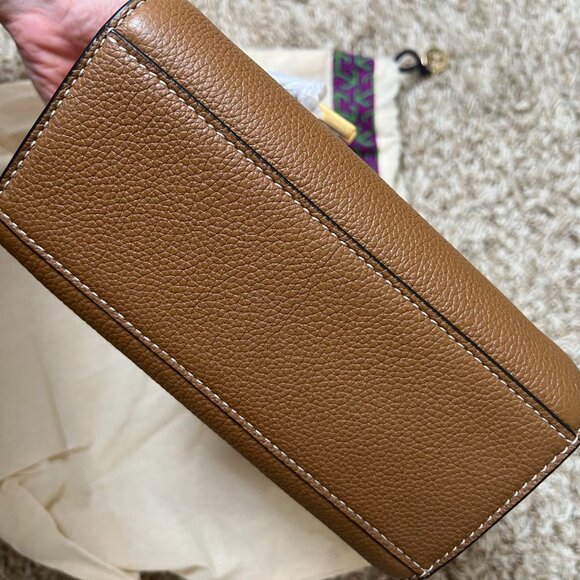 Tory Burch Petite Lee Radziwill Double Bag Tiger Eye - Picture 10 of 11